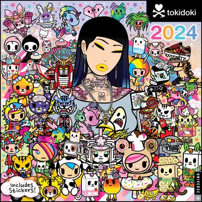 Tokidoki 2024 Wall Calendar (W/ Stickers) - Simone Legno - Merchandise - Universe Publishing - 9780789343659 - July 11, 2023