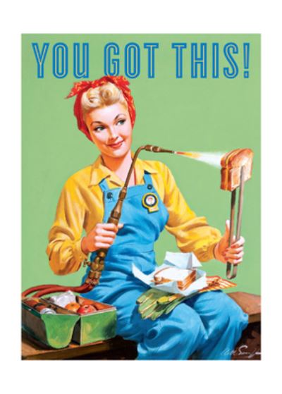 Cover for Laughing Elephant · Rosie the Riveter Making a Grilled Cheese - - Encouragement Greeting Card (Cards) (2017)