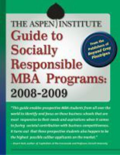 Cover for The Aspen Insti · Guide to Socially Responsible (Paperback Book) (2009)