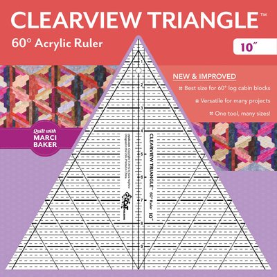 Clearview Triangle (TM) 60 Degrees Acrylic Ruler - 10" - Marci Baker - Koopwaar - C & T Publishing - 9781617452659 - 10 maart 2016