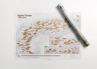 Alpine Climbs Scratch Print - Maps International - Bøker - Maps International Ltd - 9781912203659 - 18. juli 2018