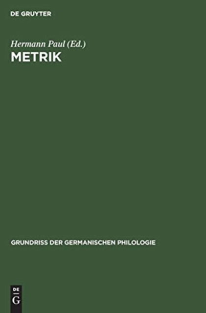 Cover for Hermann Paul · Metrik : Aus (Book) (1905)