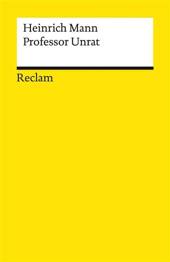 Cover for Mann · Professor Unrat (Book)