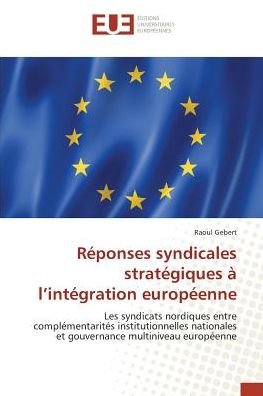 Cover for Gebert · Réponses syndicales stratégiques (Bog)