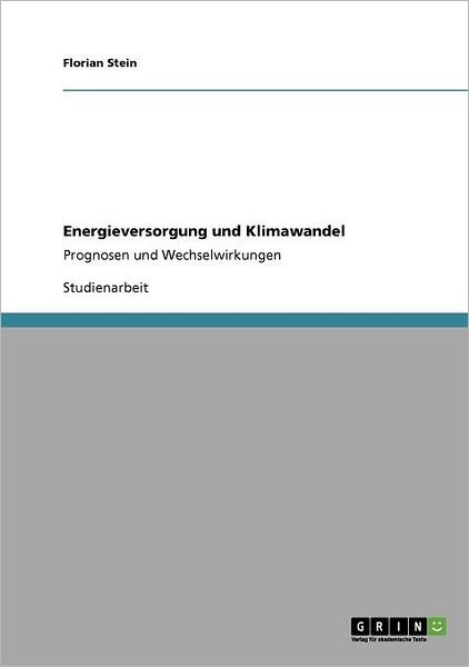 Cover for Stein · Energieversorgung und Klimawandel (Bok) [German edition] (2013)