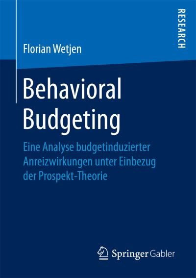 Cover for Wetjen · Behavioral Budgeting (Book) (2016)