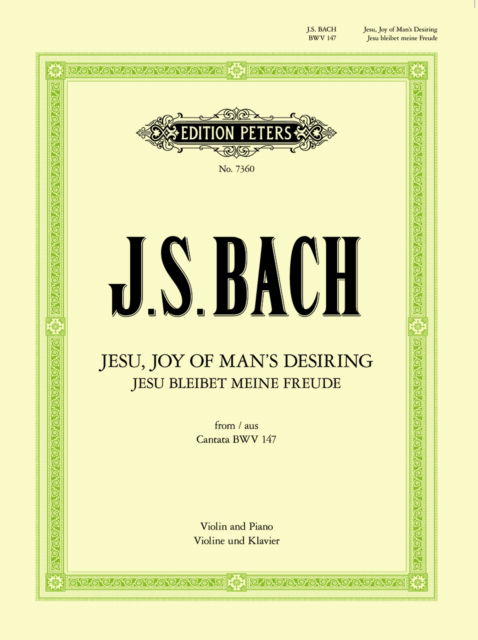 Cover for Johann Sebastian Bach · Jesu, Joy of Man's Desiring (Sheet music) (2001)