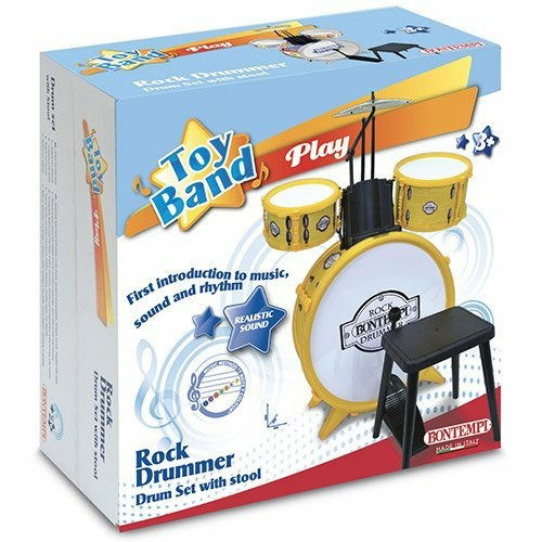 Cover for Bontempi · Bontempi Drumstel met Krukje 4dlg. (Toys)