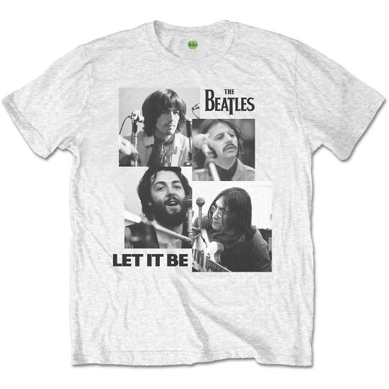 Cover for The Beatles · The Beatles Unisex T-Shirt: Let It Be (Retail Pack) (T-shirt) [size S] [White - Unisex edition]