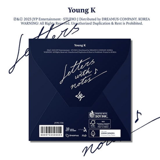 Letters With Notes - YOUNG K (DAY6) - Music - JYP ENTERTAINMENT - 8809755505660 - September 10, 2023