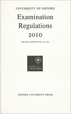 Cover for Oxford · University of Oxford Examination Regulations 2010 (Book) (2010)