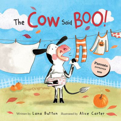 Cover for Lana Button · The Cow Said BOO! (Board book) (2022)