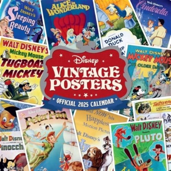 Cover for Official Disney Vintage Posters Square Calendar 2025 (Calendar) (2024)