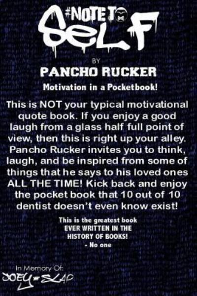 Cover for Pancho Rucker · #NoteToSelf (Paperback Bog) (2017)