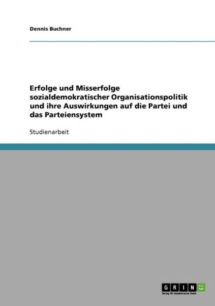 Cover for Buchner · Erfolge und Misserfolge soziald (Buch) [German edition] (2007)