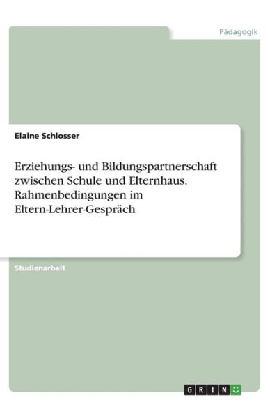 Cover for Schlosser · Erziehungs- und Bildungspartn (Book)