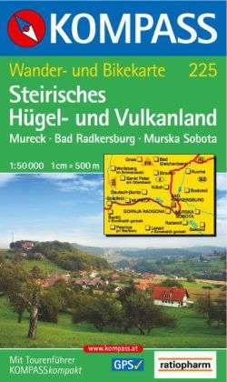 Cover for Mair-Dumont / Kompass · Steirisches Hügel- und Vulkanland, Kompass Wander- und Bikekarte 225 1:50.0 (Hardcover Book)