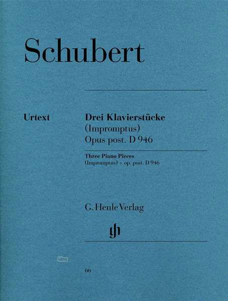 Cover for Schubert · 3 Klav.stücke (Impr.)Nachl.HN66 (Buch) (2018)