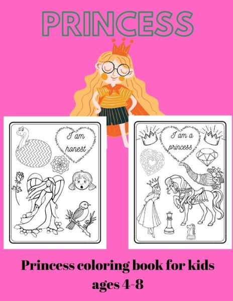 Cover for Project Design · Princess coloring book for kids ages 4-8 (Paperback Book) (2021)