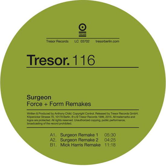 Force + Form Remakes - Surgeon - Music - TRESOR - 0718755611661 - January 15, 2016