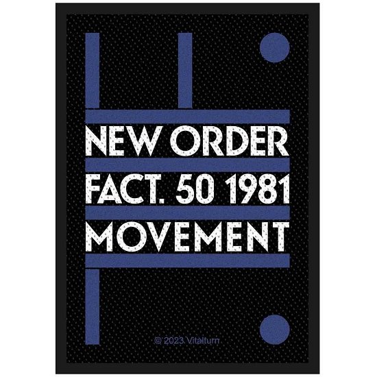 New Order Standard Woven Patch: Fact 50 - New Order - Merchandise -  - 5056365726661 - 