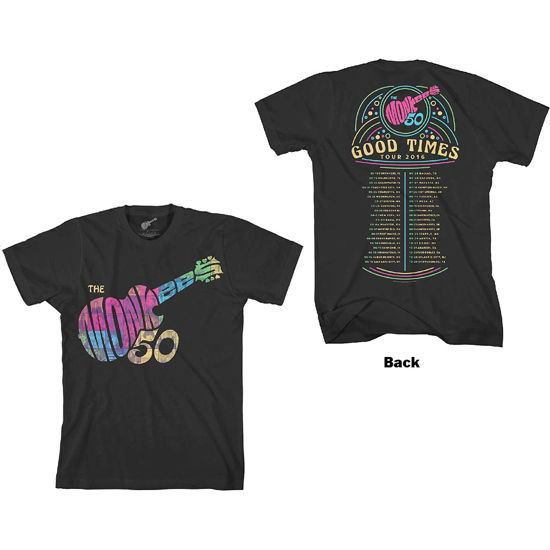 Monkees - The · The Monkees Unisex T-Shirt: Guitar Discography (Back Print) (T-shirt) [size S] [Black - Unisex edition]