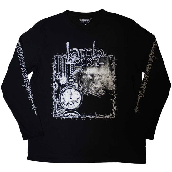 Lamb Of God Unisex Long Sleeve T-Shirt: Barbed Wire (Sleeve Print) - Lamb Of God - Marchandise -  - 5056737206661 - 