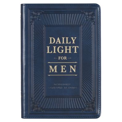 Cover for Daily Light for Men Blue Faux Leather Devotional (Book) (2020)