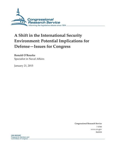 Cover for Congressional Research Service · A Shift in the International Security Environment: Potential Implications for Defense-issues for Congress (Paperback Book) (2015)