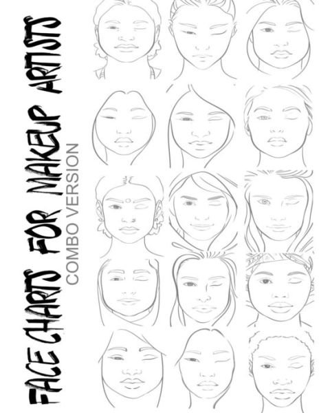 Face Charts for Makeup Artists Combo Version - Blake Anderson - Livros - CreateSpace Independent Publishing Platf - 9781983907661 - 16 de janeiro de 2018