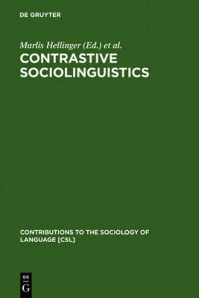 Cover for Marlis Hellinger · Contrastive Sociolinguistics (Book) (1996)