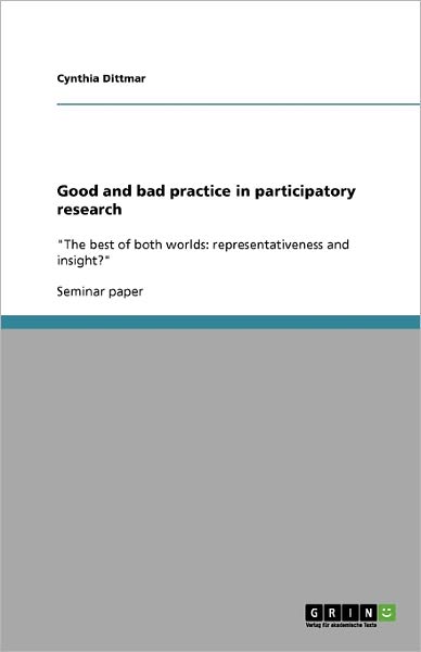 Cover for Dittmar · Good and bad practice in partic (Book) (2009)