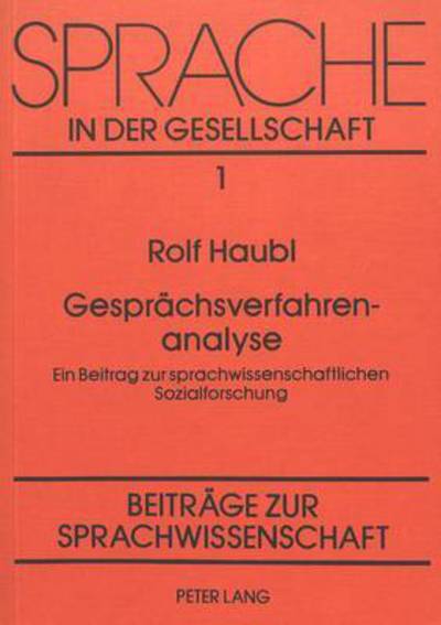 Cover for Rolf Haubl · Gespraechsverfahrenanalyse (Paperback Book) (1981)