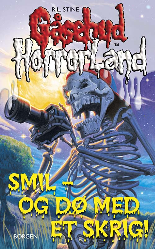 Cover for R.L. Stine · Gåsehud Horrorland 8: Smil - og dø med et skrig (Sewn Spine Book) [1. wydanie] (2009)