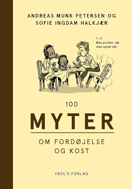 Cover for Sofie Ingdam Halkjær og Andreas Munk Petersen · 100 myter: 100 myter om fordøjelse og kost (Gebundenes Buch) [1. Ausgabe] (2017)