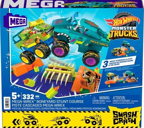 Cover for Mega Bloks Hot Wheels · Monster Trucks Snc Mega Wrex Boneyard Stunt Course (MERCH) (2024)