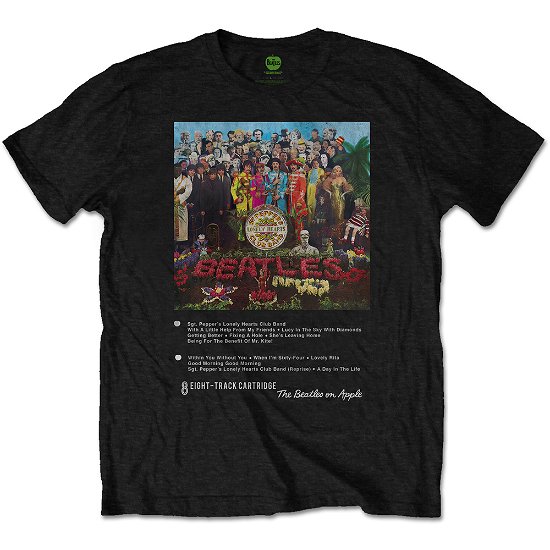 Cover for The Beatles · The Beatles Unisex T-Shirt: Sgt Pepper 8 Track (T-shirt) [size S] [Black - Unisex edition]