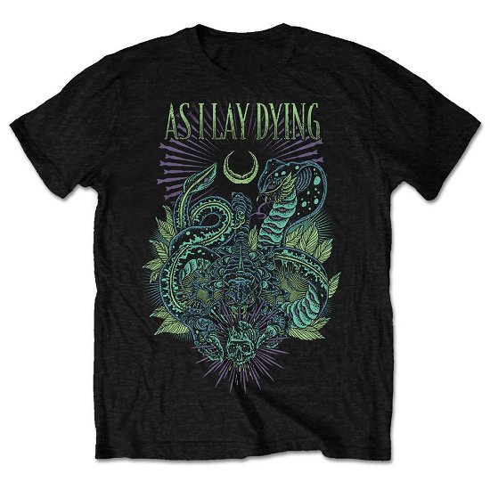 As I Lay Dying Unisex T-Shirt: Cobra (Retail Pack) - As I Lay Dying - Produtos - Bandmerch - 5056170628662 - 