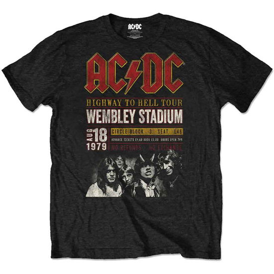 Cover for AC/DC · AC/DC Unisex T-Shirt: Wembley '79 (Eco-Friendly) (T-shirt) [size L] [Black - Unisex edition]