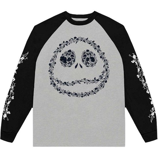 Cover for Nightmare Before Christmas - The · The Nightmare Before Christmas Unisex Raglan T-Shirt: Floral Jack (Embellished) (T-shirt) [size S]