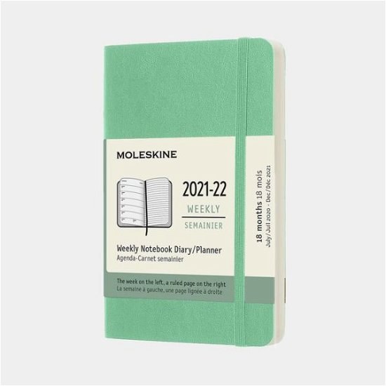 Cover for Moleskine · Moleskine 2022 18-Month Weekly Pocket Softcover Notebook: Ice Green (Buch) (2021)