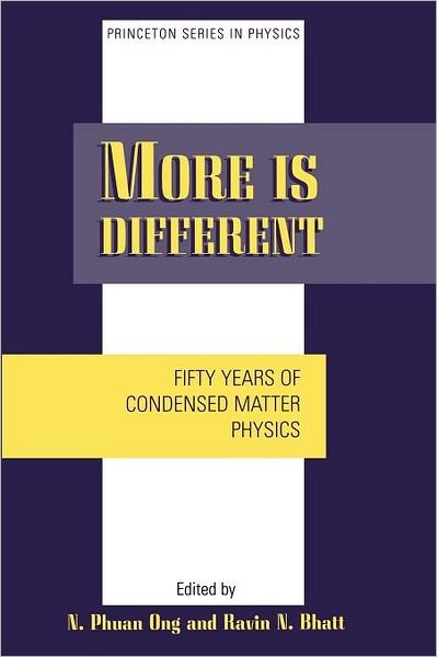 Cover for N Phuan Ong · More is Different: Fifty Years of Condensed Matter Physics - Princeton Series in Physics (Paperback Bog) (2001)