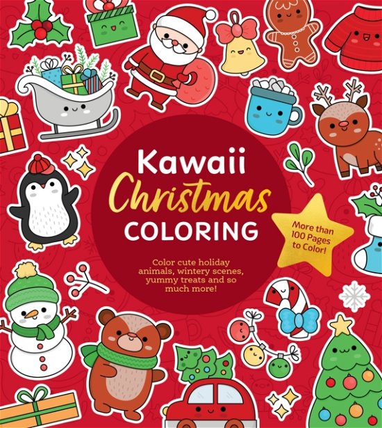Cover for Editors of Chartwell Books · Kawaii Christmas Coloring: Color Cute Holiday Animals, Wintery Scenes, Yummy Treats and So Much More! - Chartwell Coloring Books (Pocketbok) (2024)