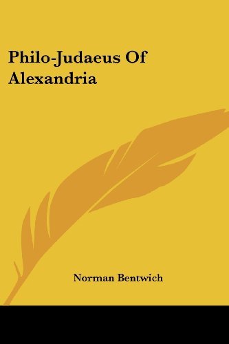 Cover for Norman Bentwich · Philo-judaeus of Alexandria (Paperback Book) (2006)