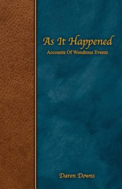 Cover for Daren Downs · As It Happened (Paperback Book) (2018)