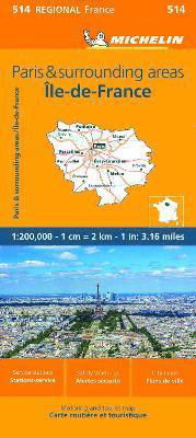 Ile-de-France - Michelin Regional Map 514 - Michelin - Boeken - Michelin Editions des Voyages - 9782067258662 - 19 januari 2023