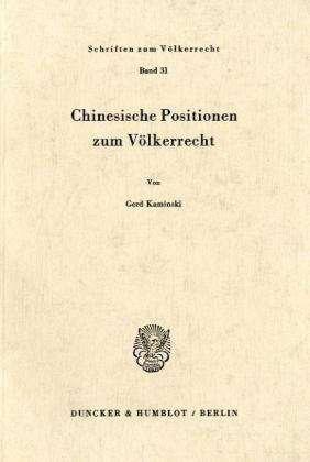 Cover for Kaminski · Chinesische Positionen zum Völ (Buch) (1979)