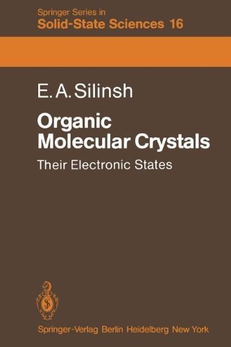 Cover for Edgar A. Silinsh · Organic Molecular Crystals: Their Electronic States - Springer Series in Solid-State Sciences (Pocketbok) [Softcover reprint of the original 1st ed. 1980 edition] (2012)