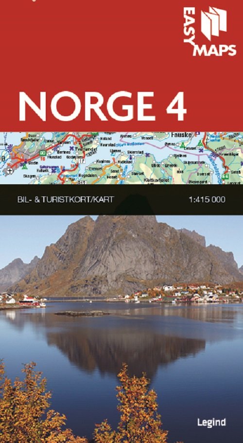Cover for Legind A/S · Easy Maps - Lande og regioner: Easy Maps - Norge delkort 4 (Map) [1st edition] (2015)