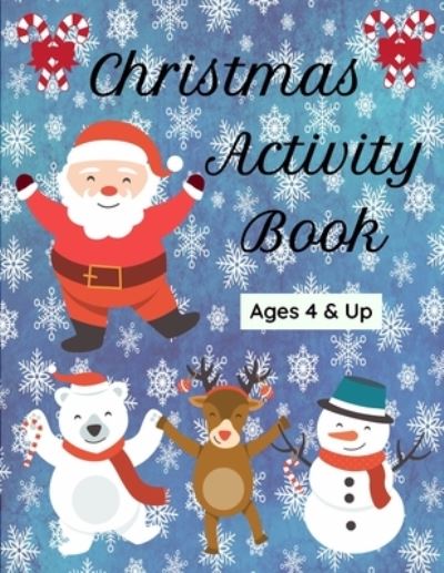 Cover for Obsidian Press · Christmas Activity Book: Coloring and Puzzles for fun Holiday activities for all ages (Paperback Book) (2021)